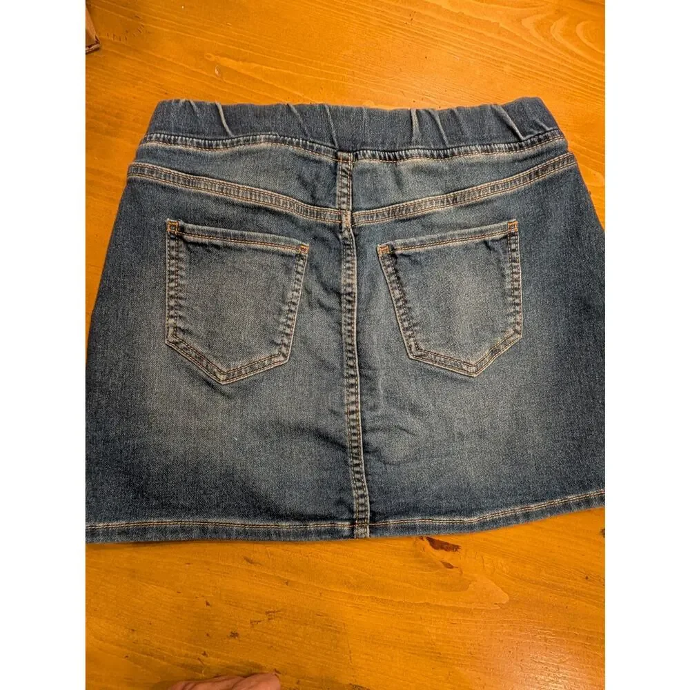Gap Kids Denim Skirt, Size XL 12, Elastic Waist, Medium Wash, LN